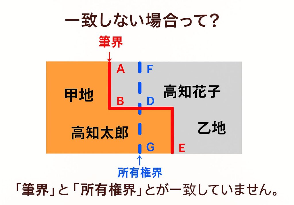 筆界と所有権界の違い