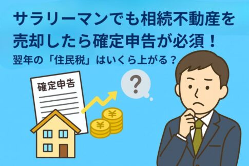 サラリーマン不動産売却住民税イラスト