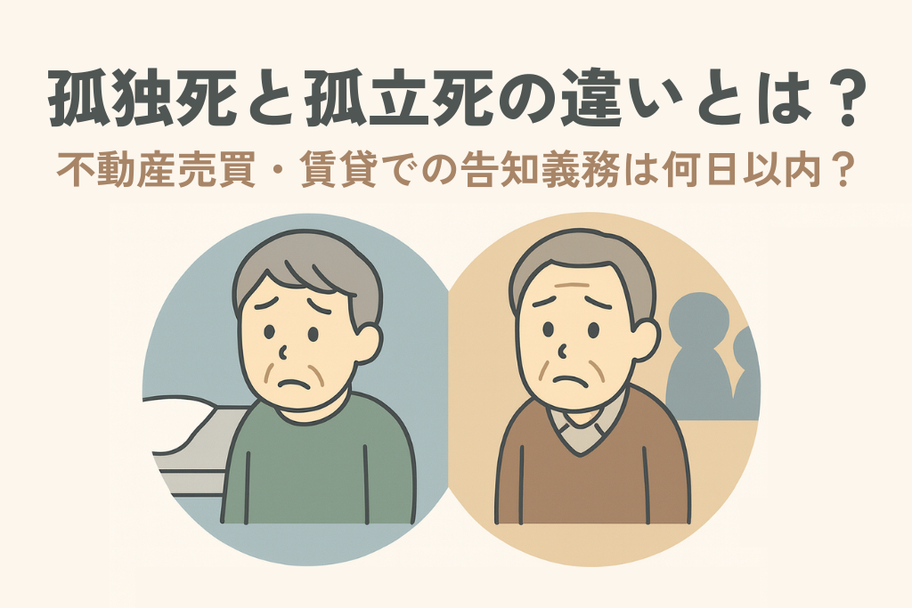 孤独死と孤立死の違いとは?|不動産売買・賃貸での告知義務は何日以内?