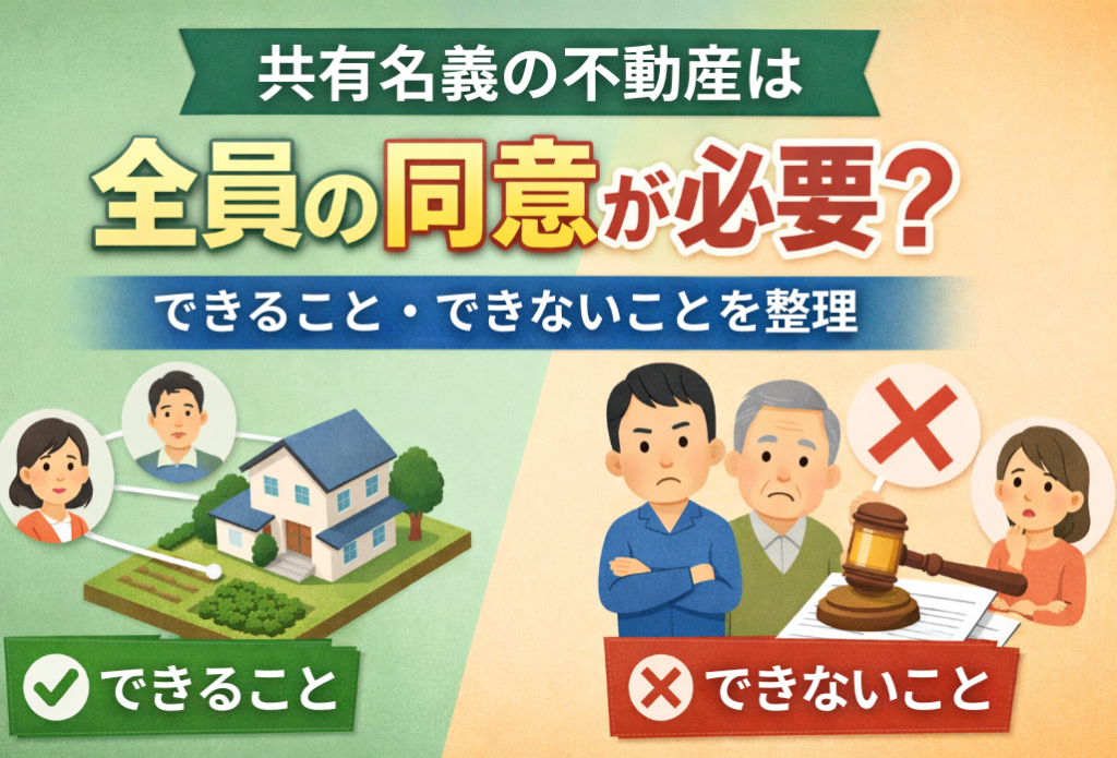 共有名義の不動産できること・できないこと