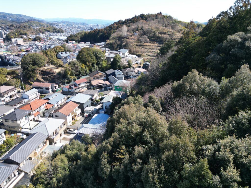 高知市横内の墓地山林