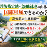 砂防指定地・急傾斜地の国庫帰属可否