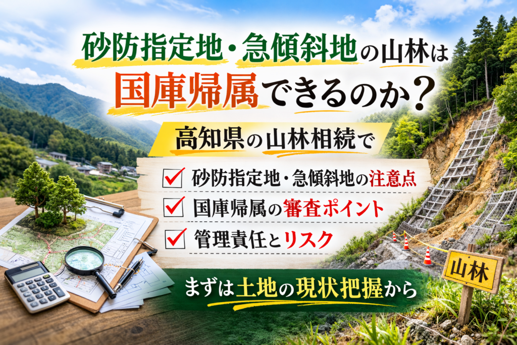 砂防指定地・急傾斜地の国庫帰属可否