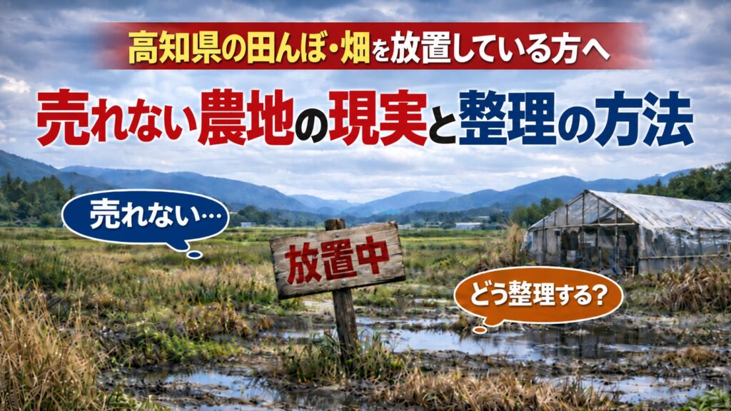 高知県の放置している田んぼ・畑を処分する記事のアイキャッチ画像