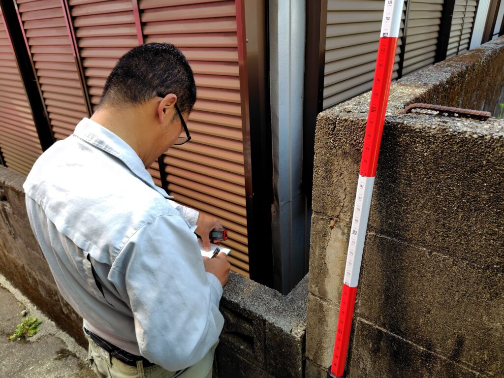 高知市で行った表題登記の現場調査状況