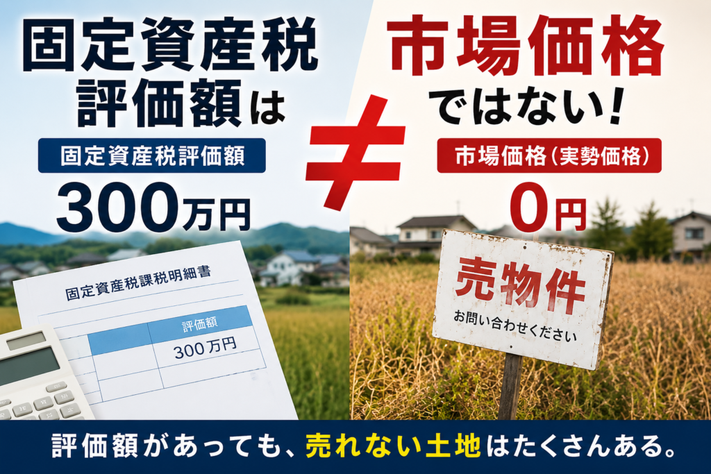 固定資産税評価額と市場価格の乖離