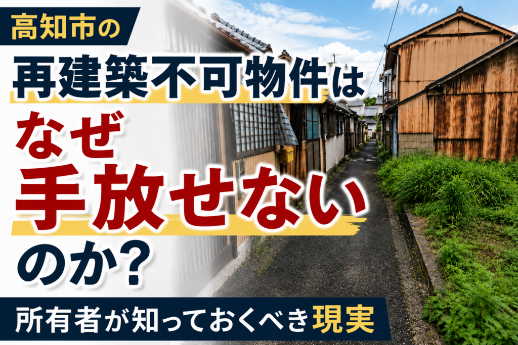 高知市の再建築不可物件はなぜ手放せないのかを解説するアイキャッチ画像