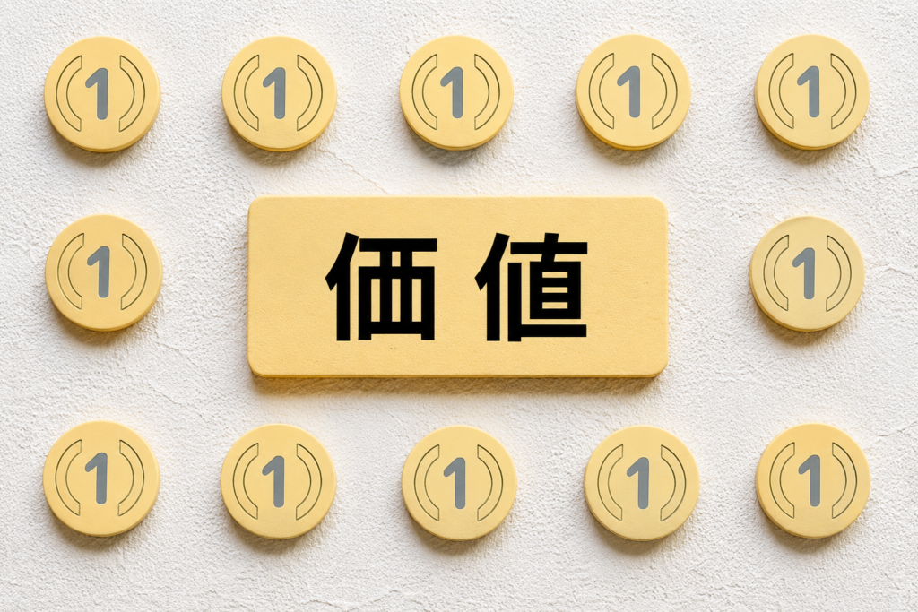 1円売買における不動産の価値を表すイメージ